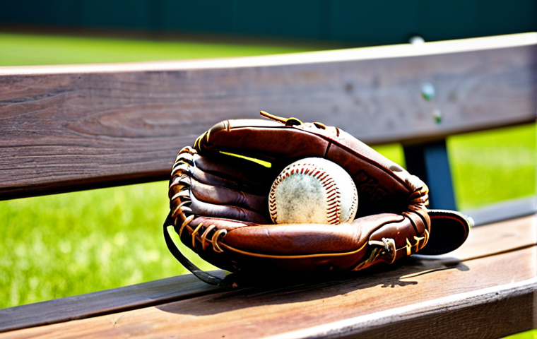 **

"A close-up photograph of a well-worn baseball glove, sitting on a wooden bench in a sunny park, fully clothed, appropriate content, safe for work, leather texture detail, perfect anatomy (of the glove), natural lighting, professional sports equipment photography, modest setting."

**